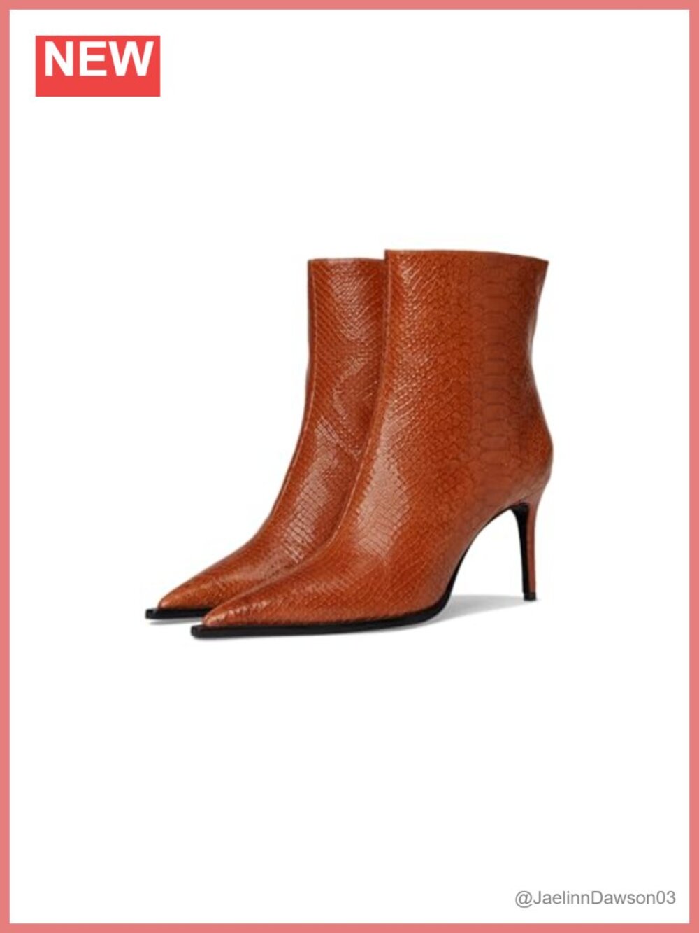 Snakeskin Leather Ankle Booties Stiletto Heels Pointed Toe